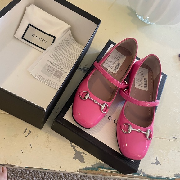 New Gucci kids flat ballet with horsebit,size30 - Picture 6 of 10